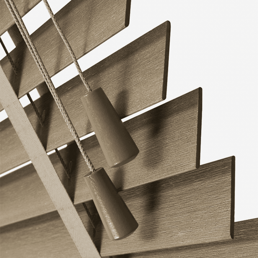 Houten Jaloezieën 50mm Rustiek